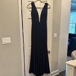 Jovani Gown worn once! Elegant Navy Blue Evening Gown in perfect condition